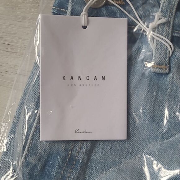KANCAN DESTINY HIGH RISE FRAYED‎ MOM SHORTS BLUE SIZE 11/29 NWT in packaging - Picture 8 of 11